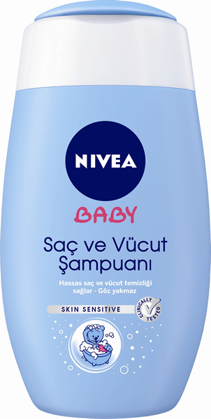 NIVEA BABY Saç ve Vücut Şampuanı, Sık Yıkamada Bile Cildi Kurutmuyor.